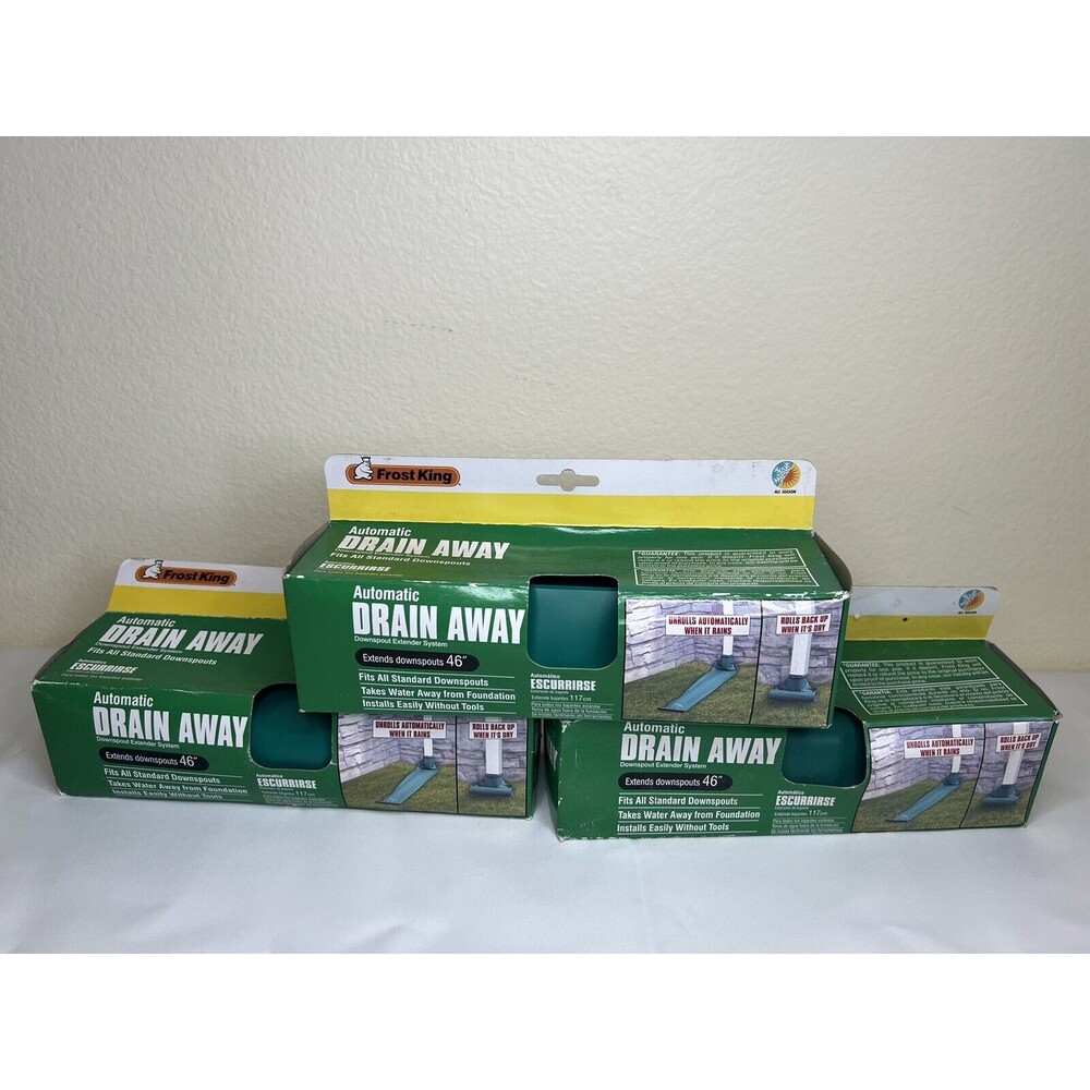 3‎ Of Frost King Automatic Drain Away Downspout Extender System Extends 46”